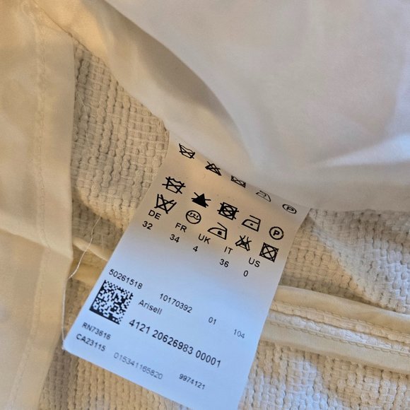 HUGO Women's Arisell Jacket - White size 0 - Picture 3 of 3